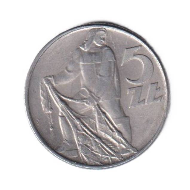 Lengyelország 5 zlotych 1974. Alu.