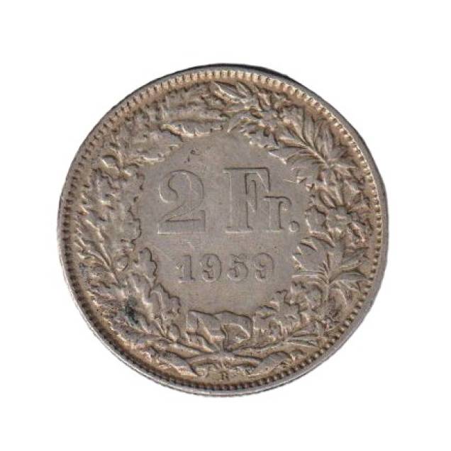 Svájc 2 francs  1914. Ezüst 10gr/835