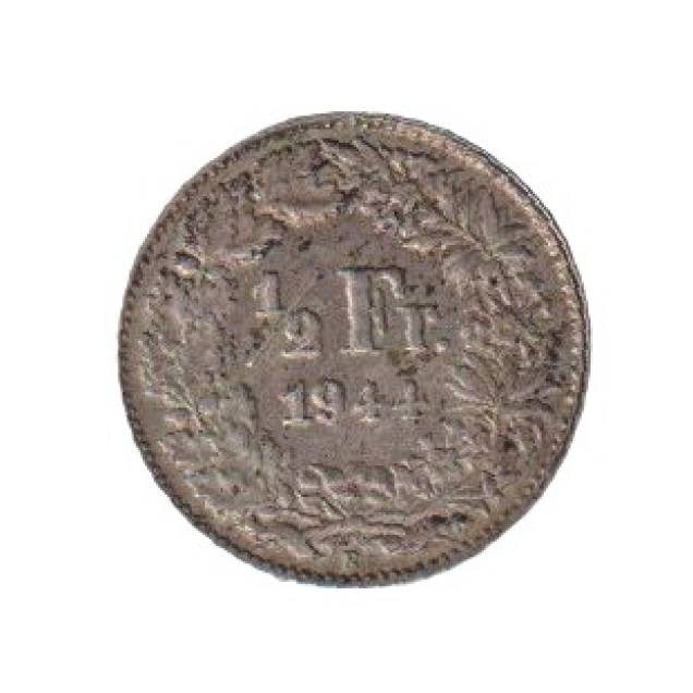 Svájc 1/2 franc  1944. Ezüst 2,5gr/835