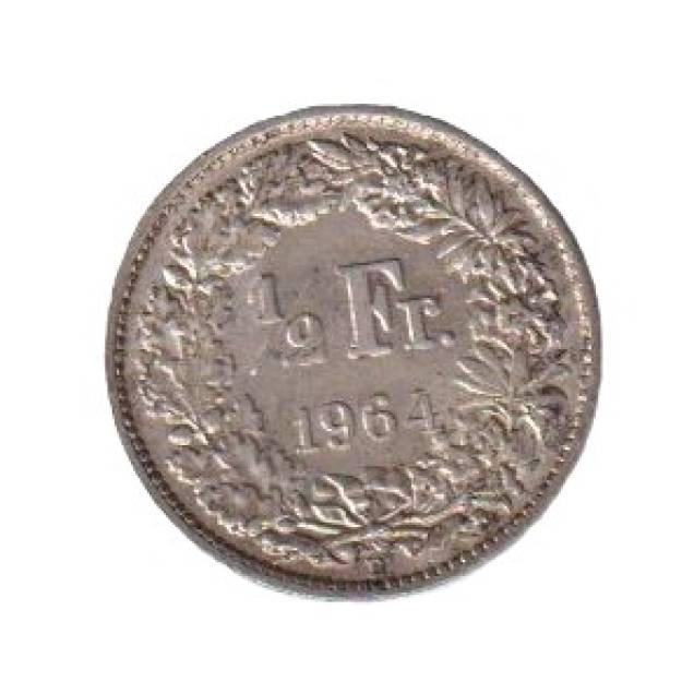 Svájc 1/2 franc  1964. Ezüst 2,5gr/835