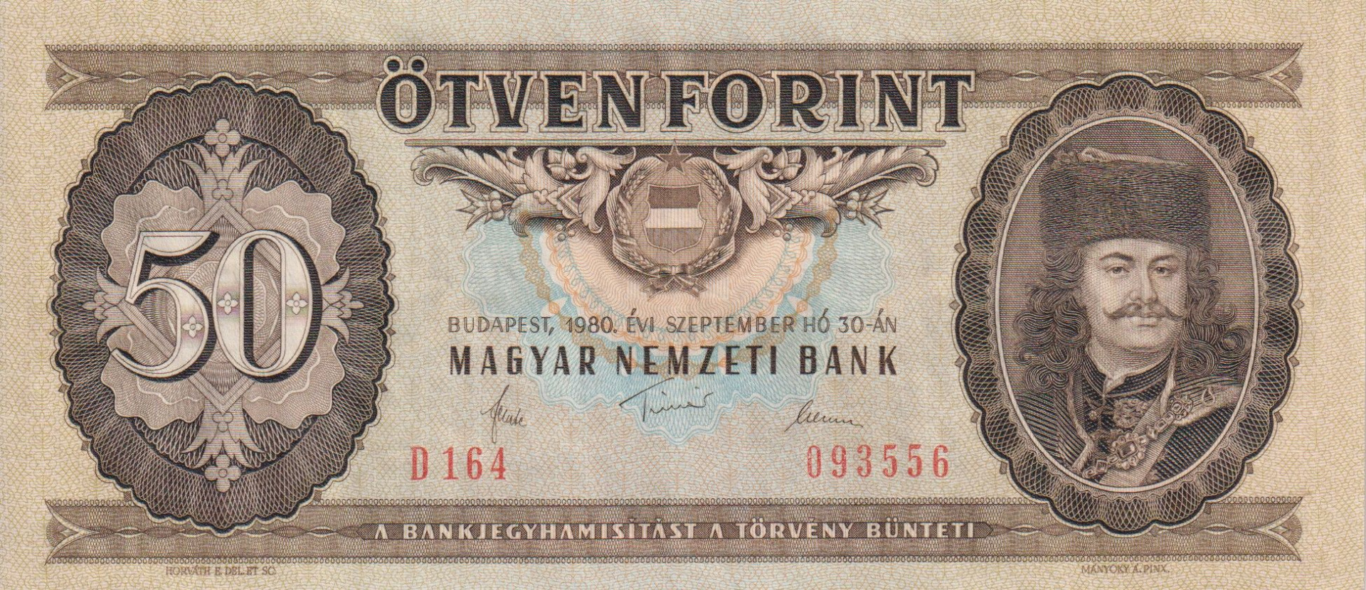 50 Forint 1980. D 164