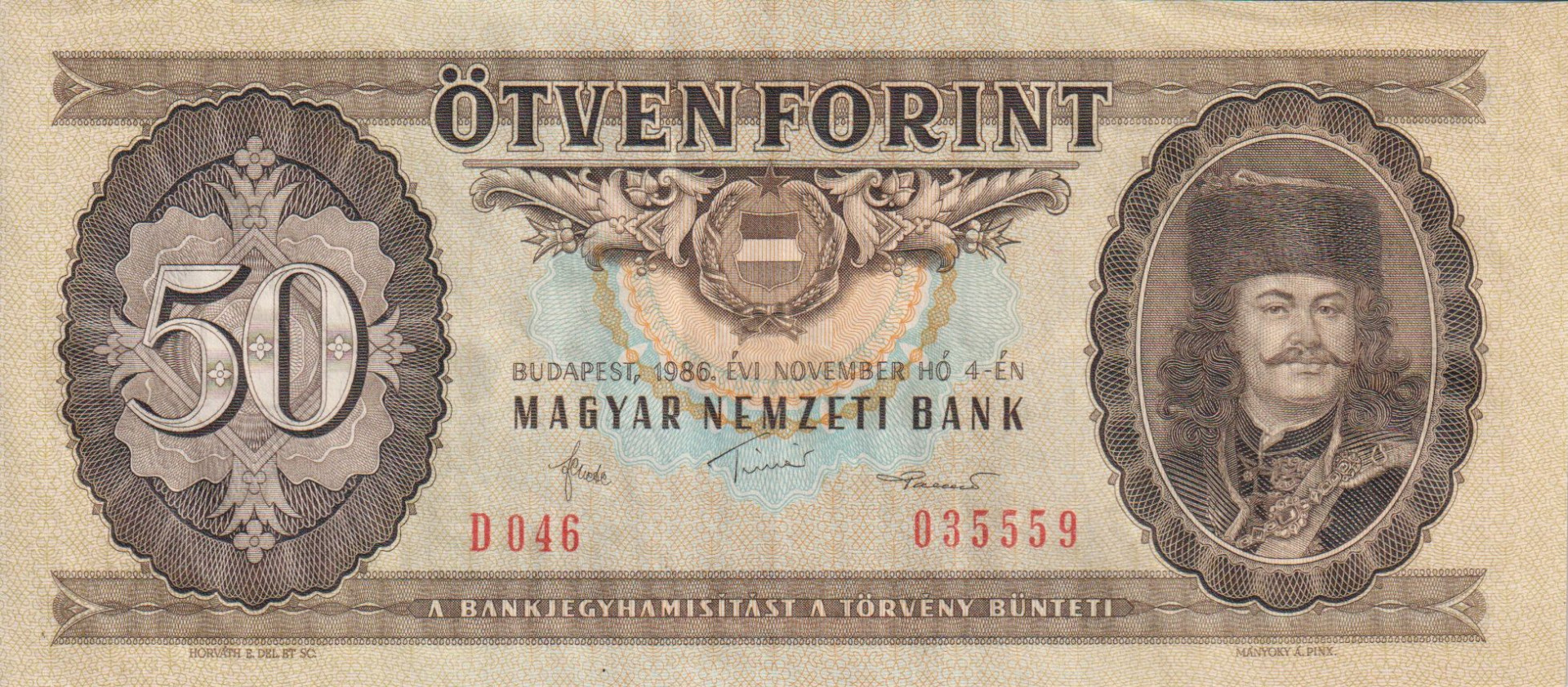 50 Forint 1986. D 046
