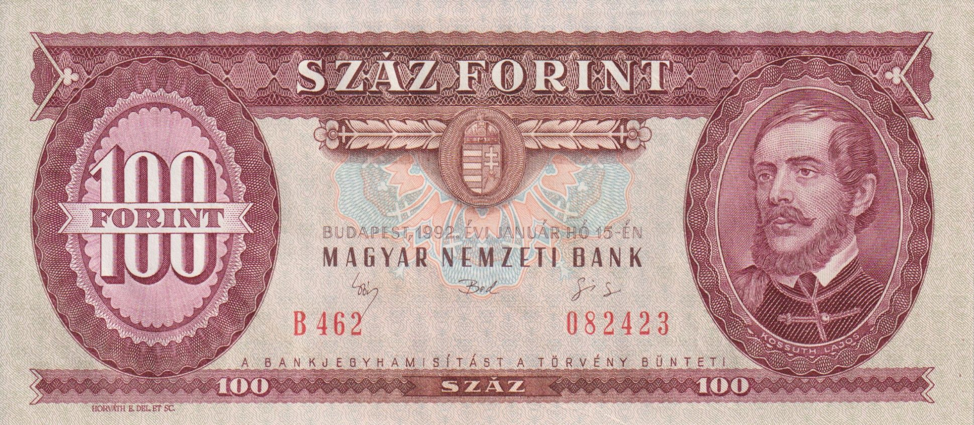 100 Forint 1992. B 462