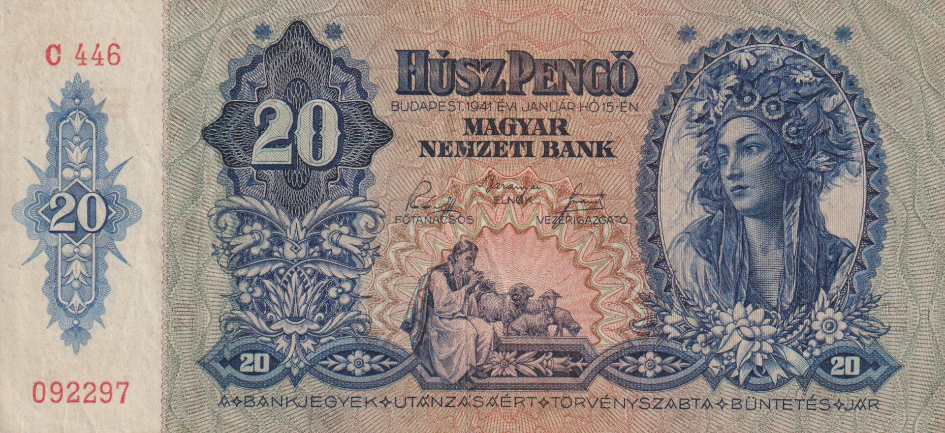 20 Pengő 1941. C 446