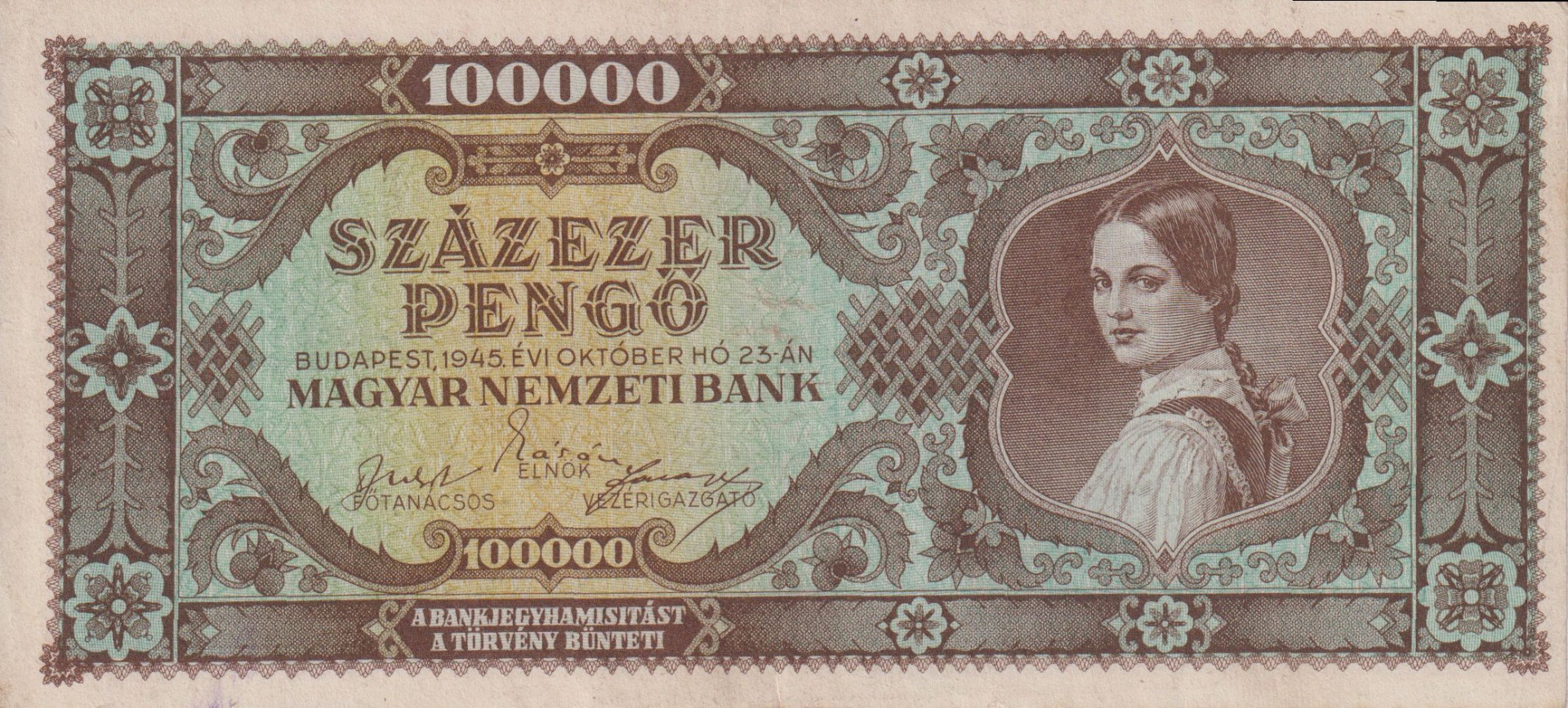100.000 Pengő 1945. M 252