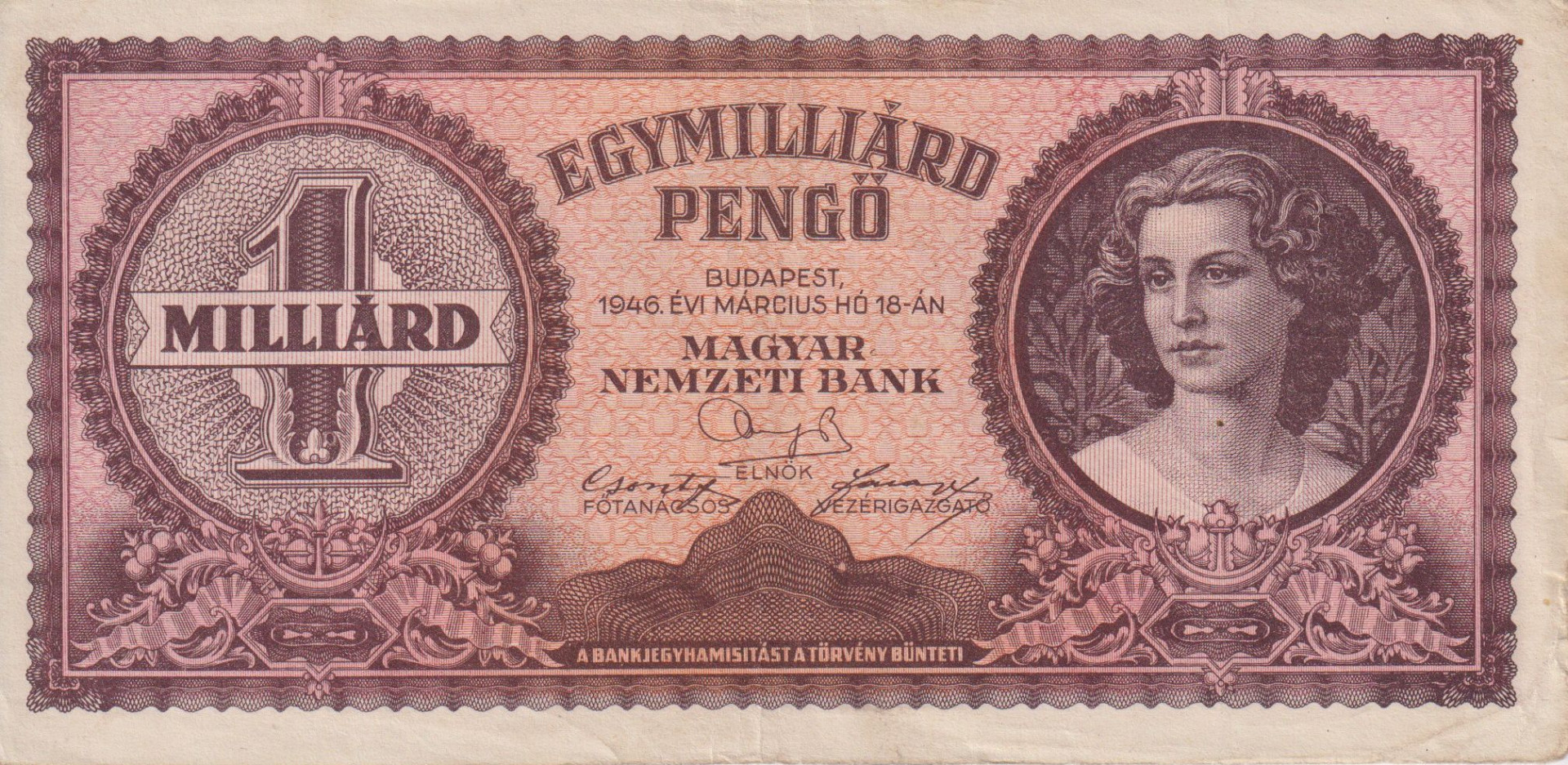 Egymilliárd Pengő 1946. R 003