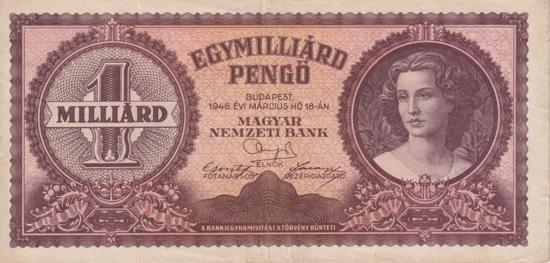 Egymilliárd Pengő 1946. R 260