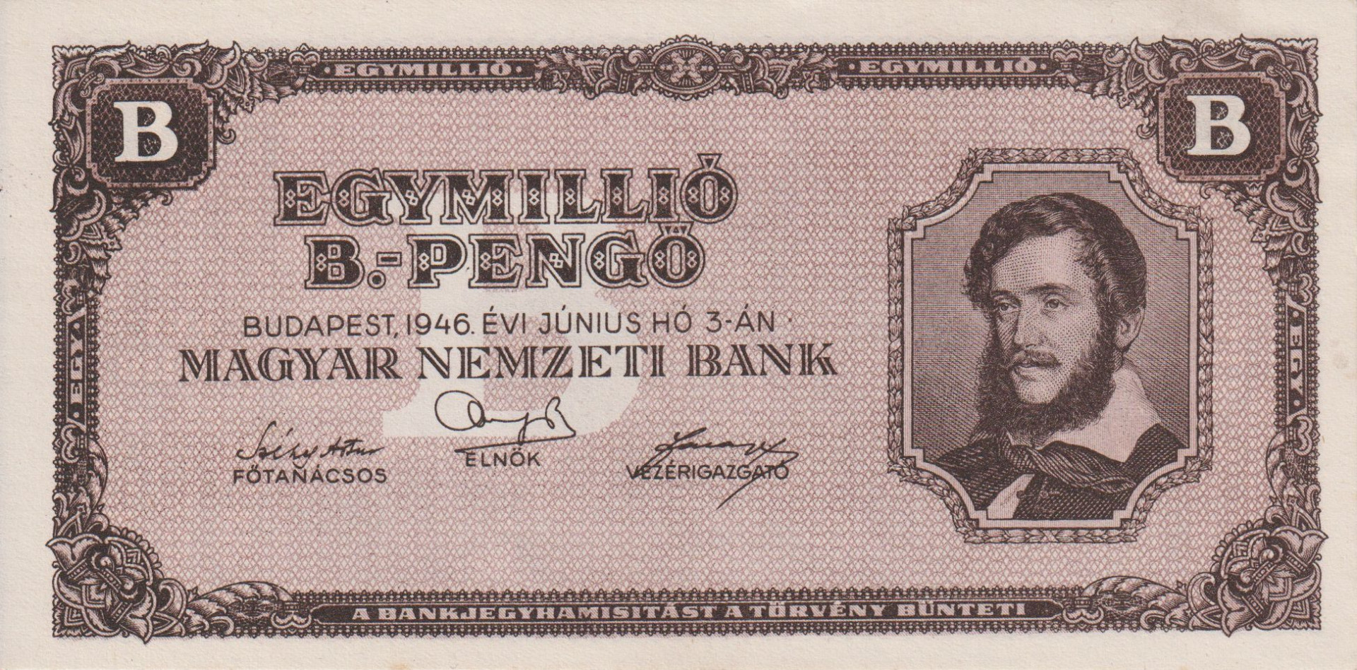 Egymillió B.-Pengő  1.