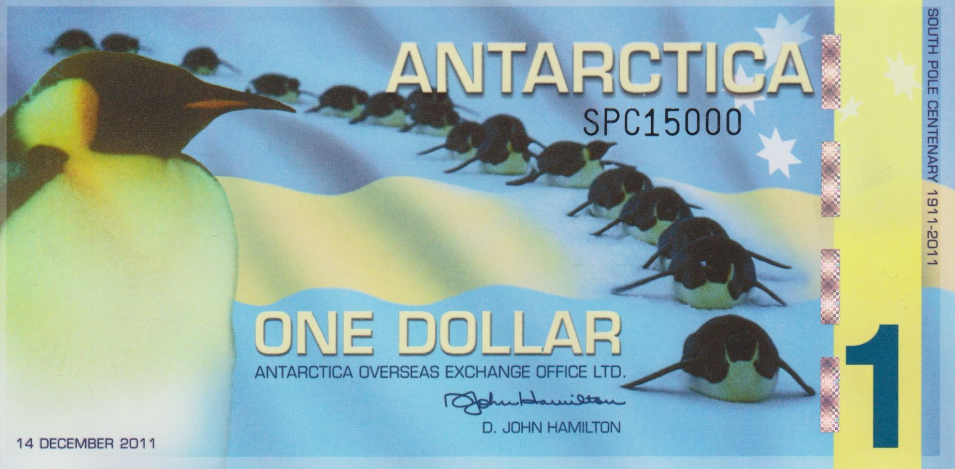 Antarctica 1 dollár 2011. polimer