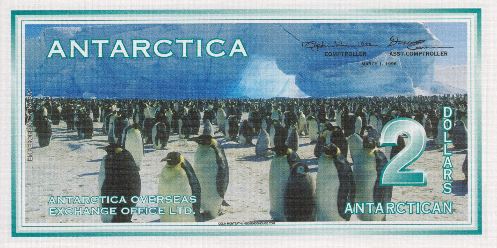 Antarctica 2 dollár 1996.