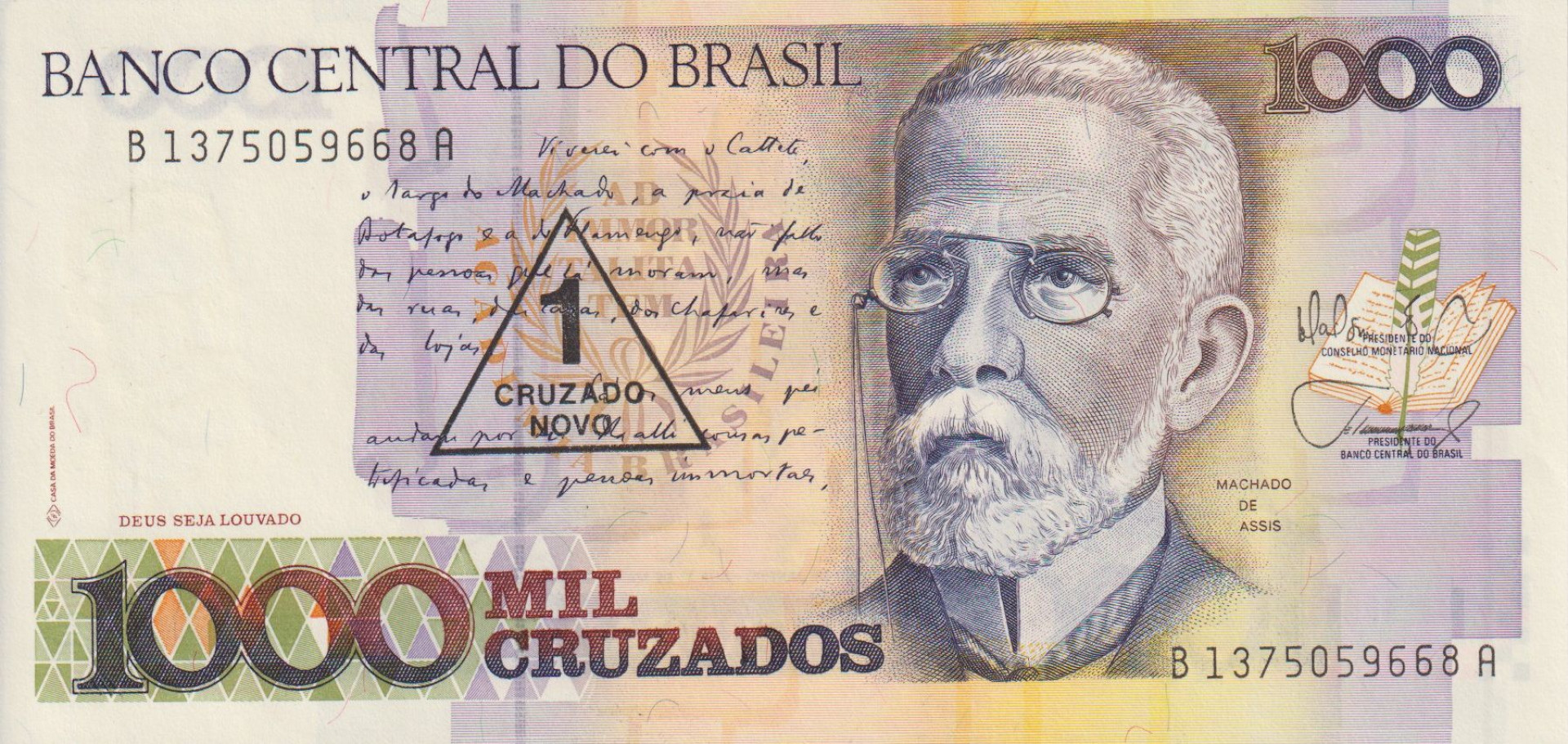 Brazilia 1000/1 cruzado novo