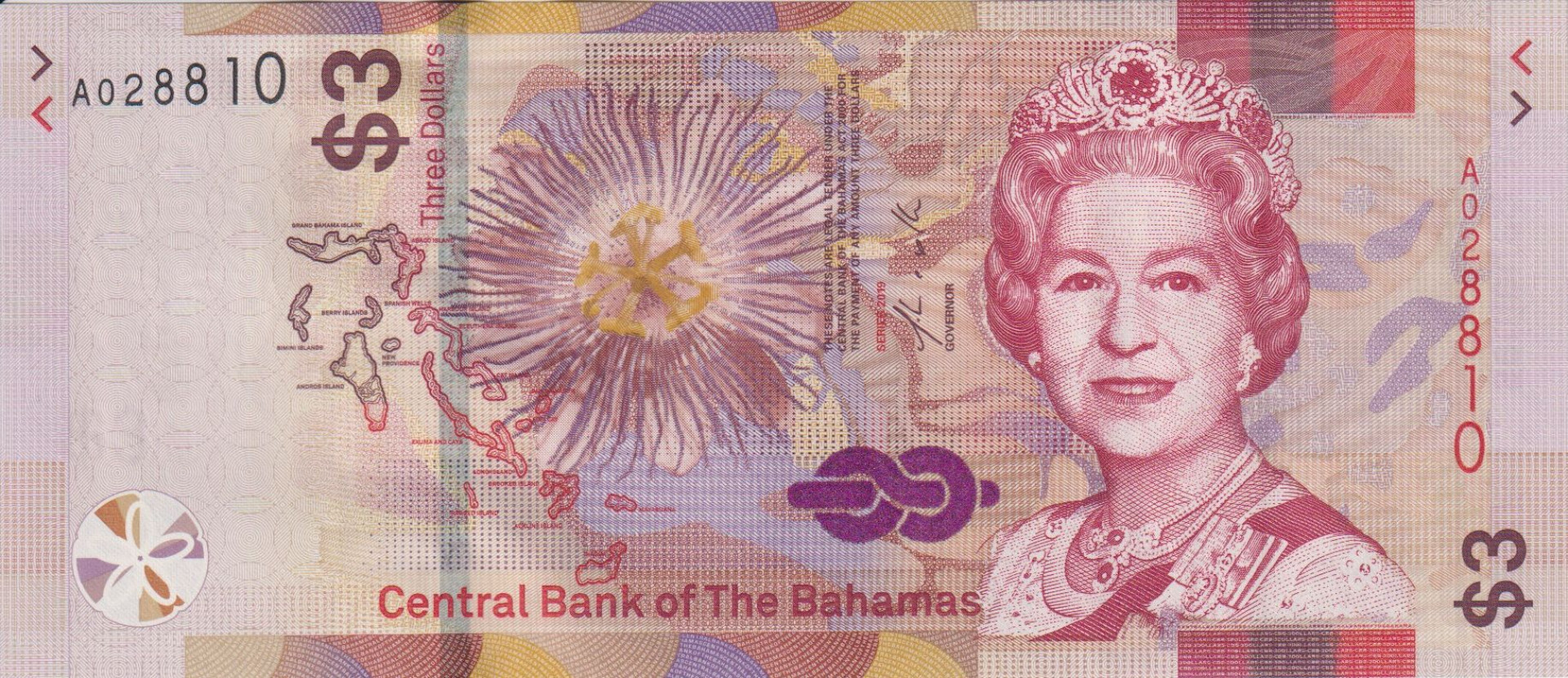 Bahama 3 dollár 2019.