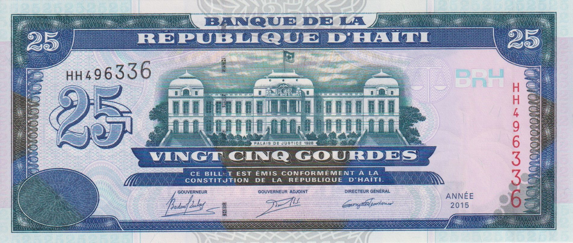 Haiti 25 gourdes 2015.