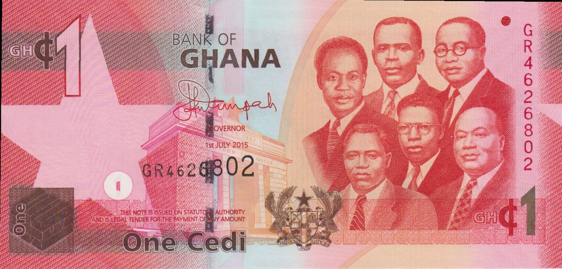 Ghana 1 cedi 2015.