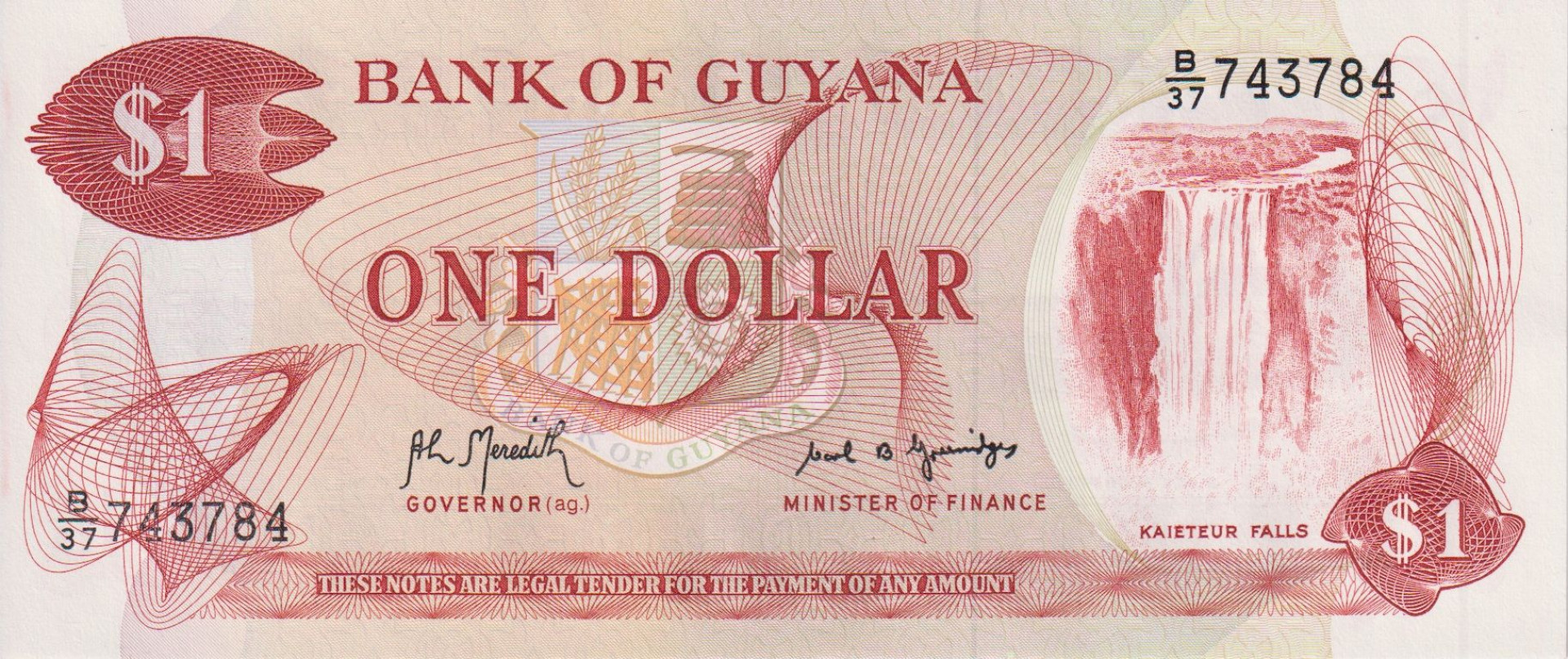 Guyana 1 dollár 1992.