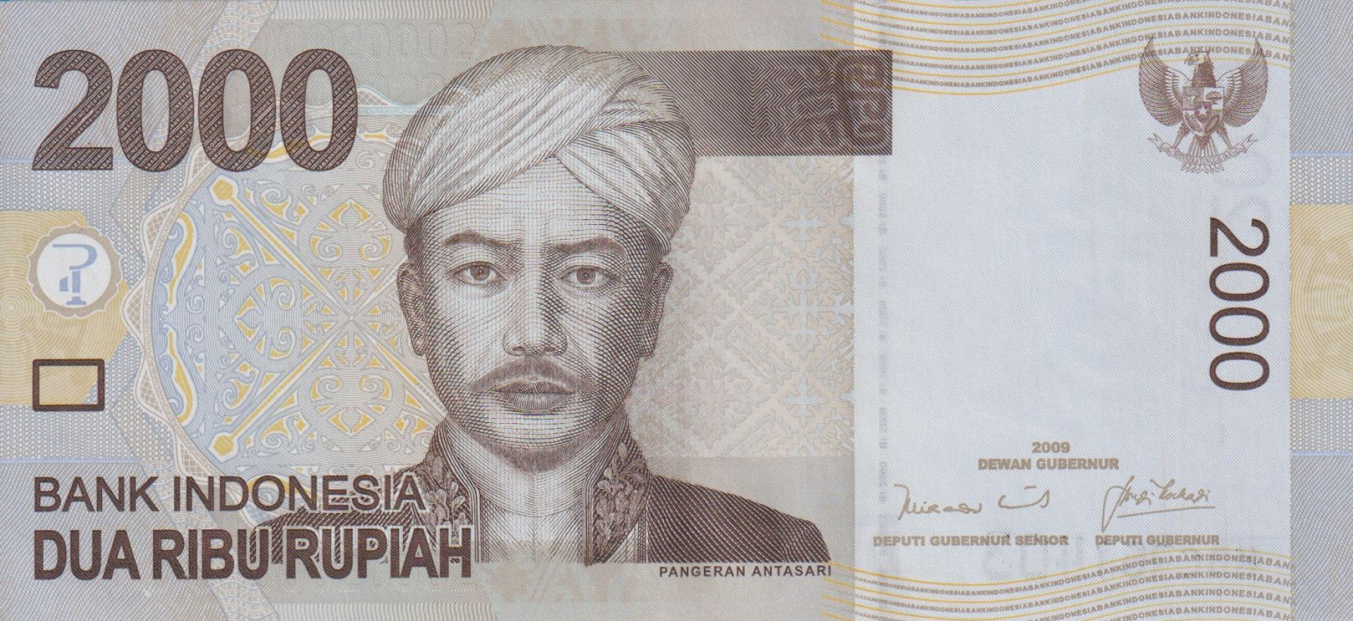 Indonézia 2000 rupiah 2009.