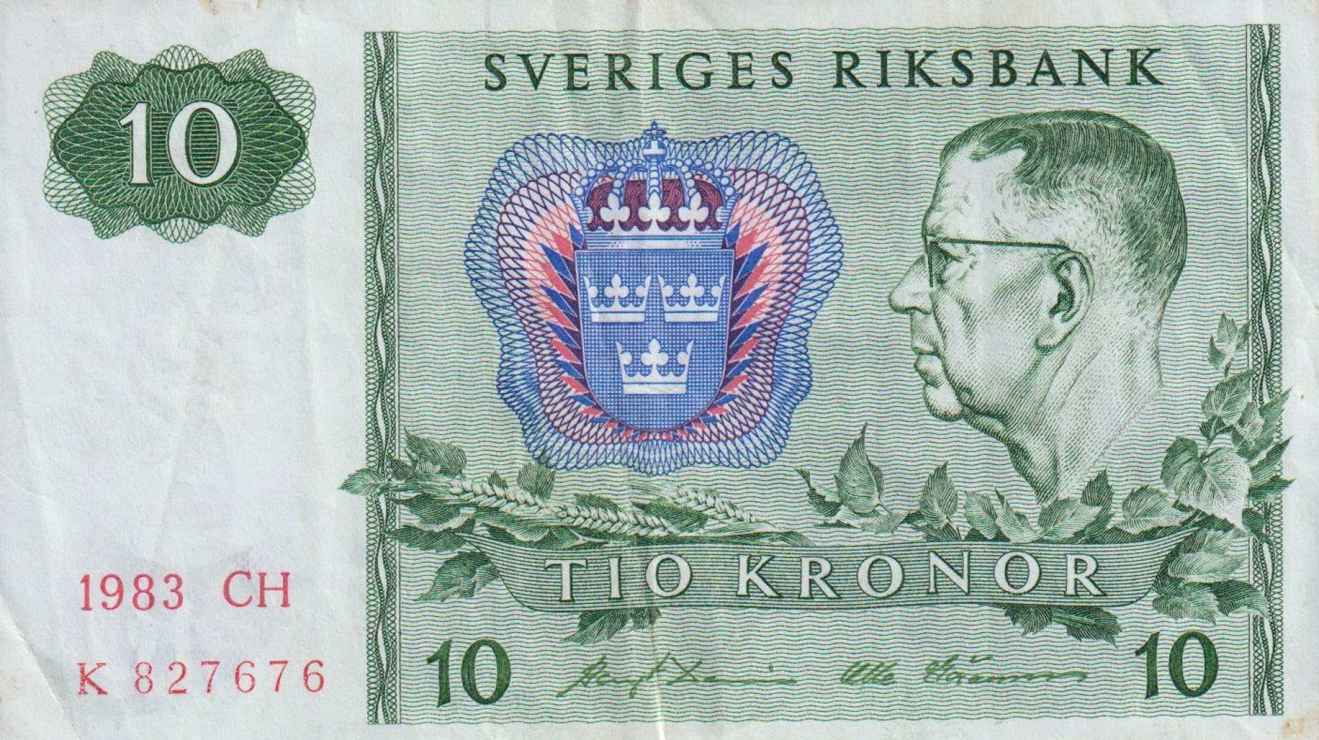 Svédország 10 kronor 1983.