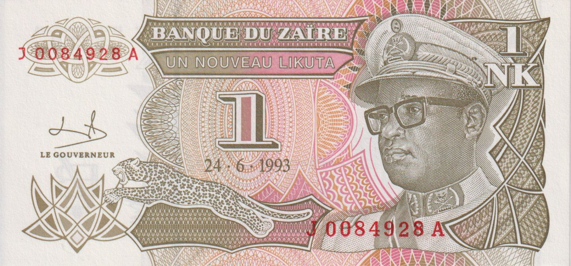 Zaire 1 likuta 1993.