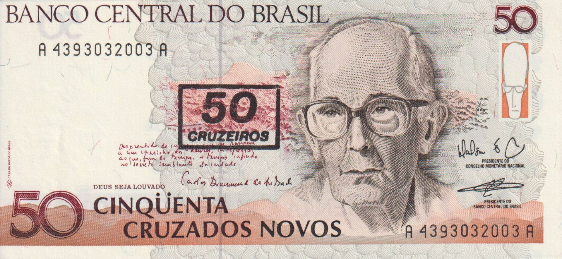 Brazilia 50/50 cruzeiros/cruzados 1990. P 223