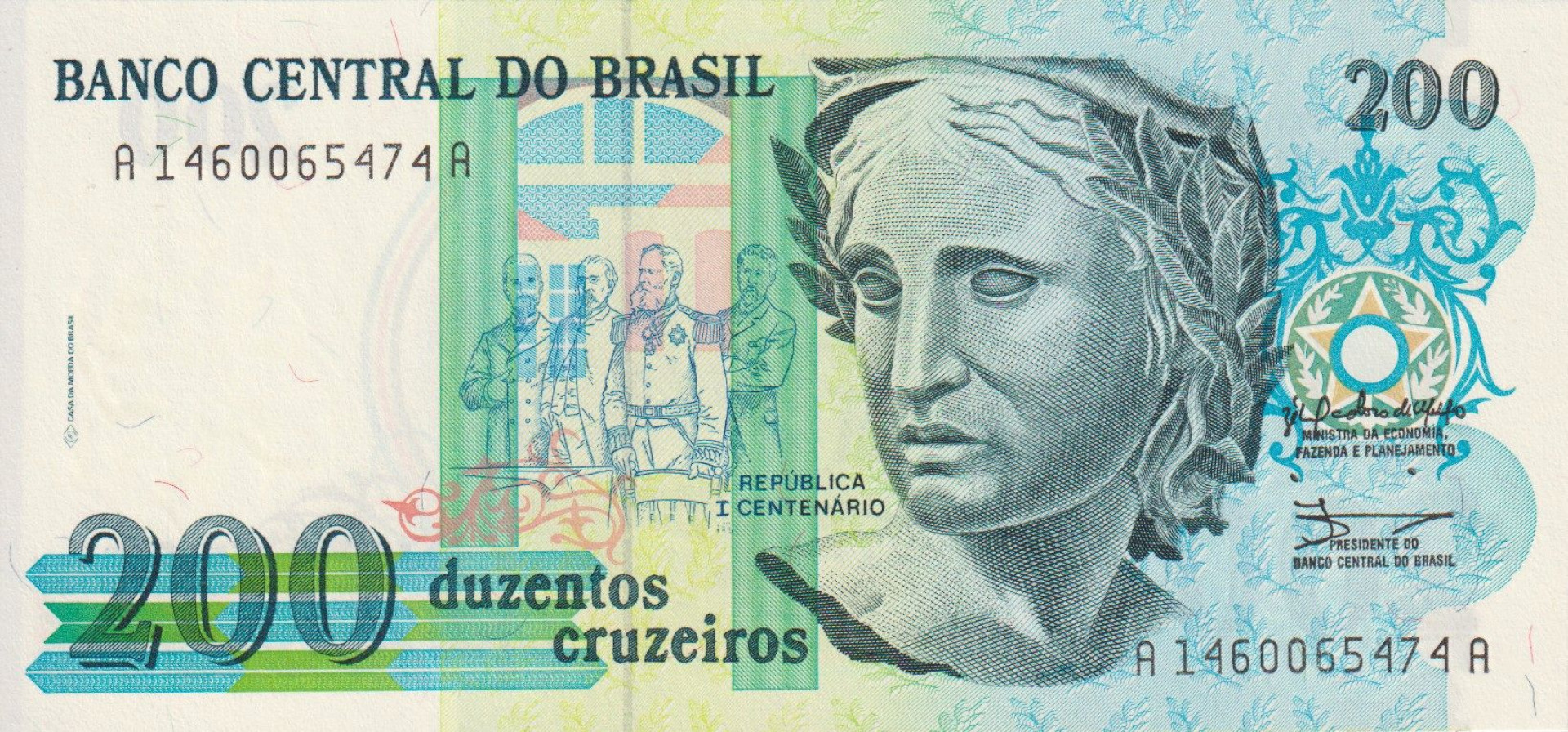 Brazilia 200 cruzeiros 1989. P 221