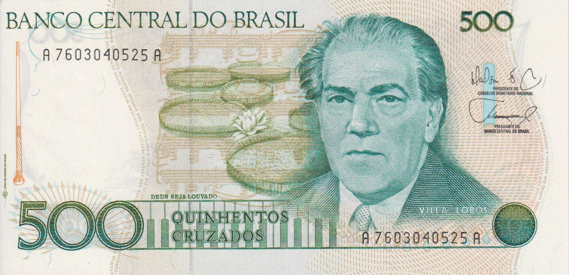 Brazilia 500 cruzados 1986. P 212d