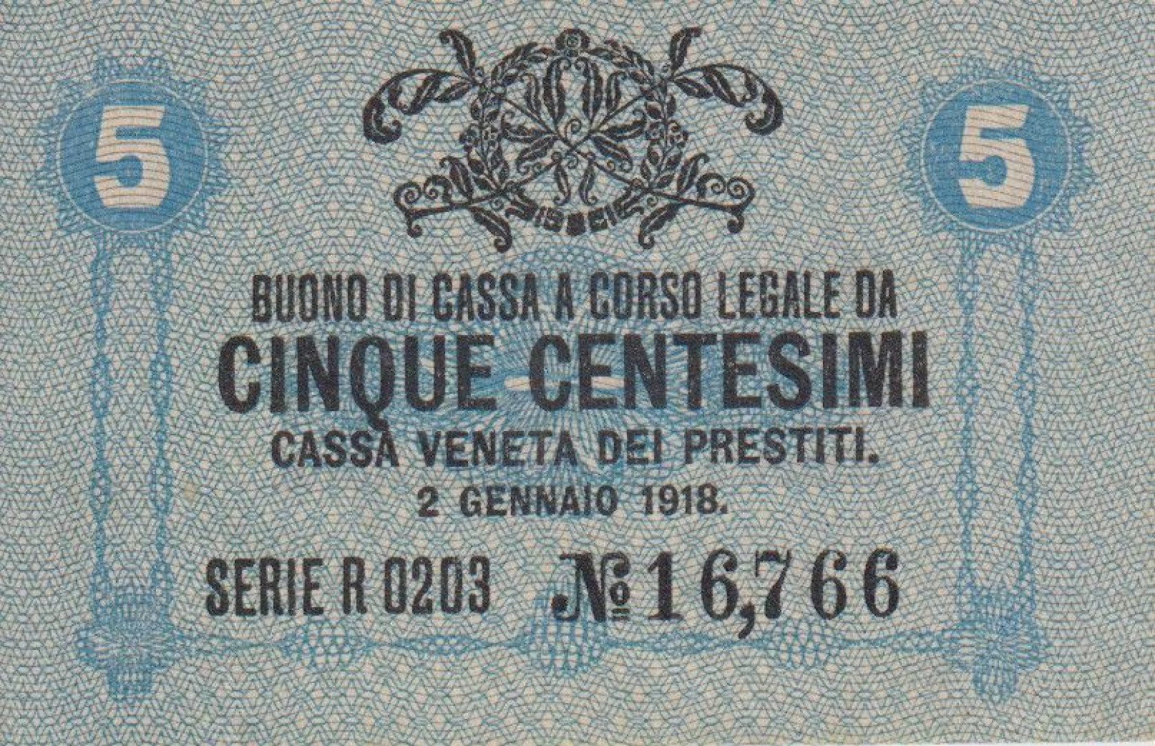 Olaszország 5 centisimi 1918.  M 1