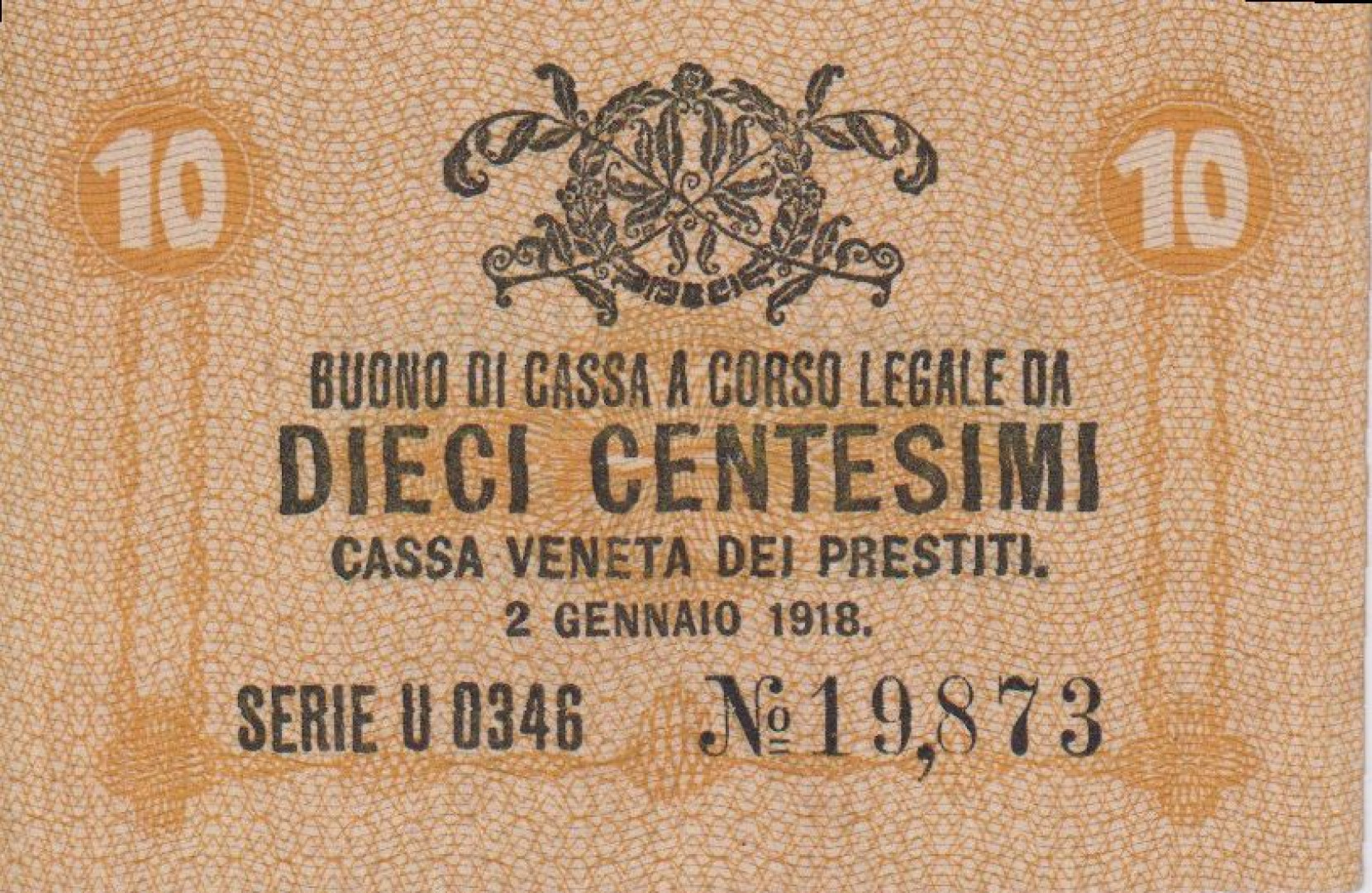 Olaszország 10 centisimi 1918.  M 2