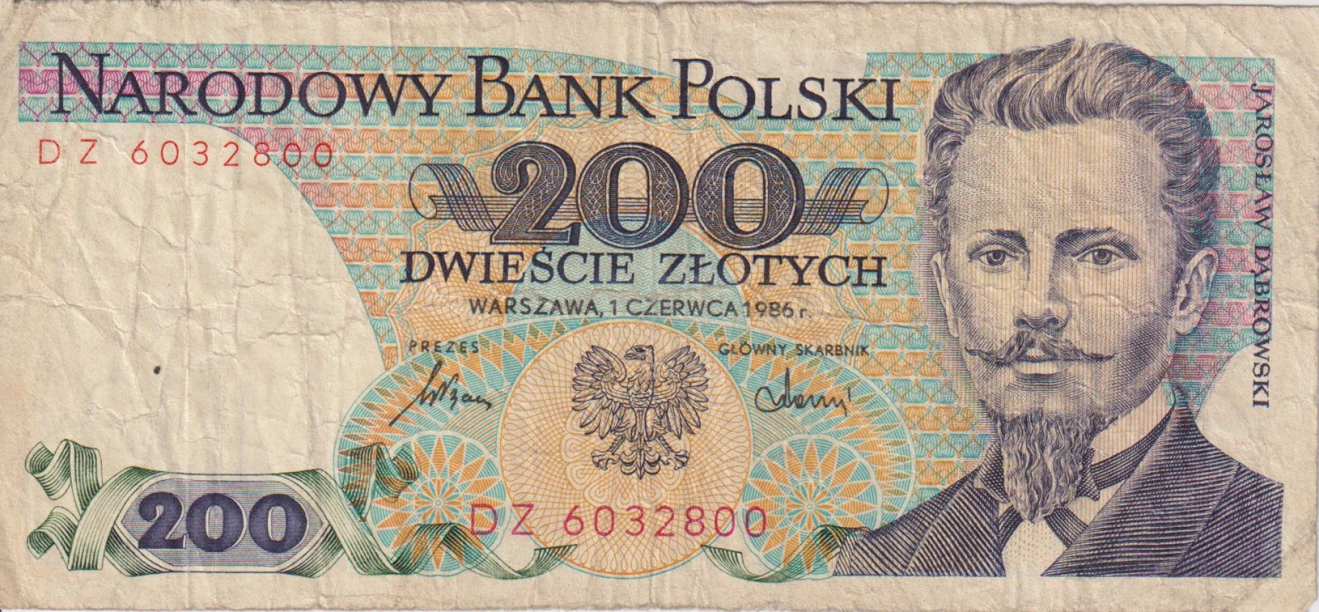 Lengyelország 200 zlotych 1986.   P 144c