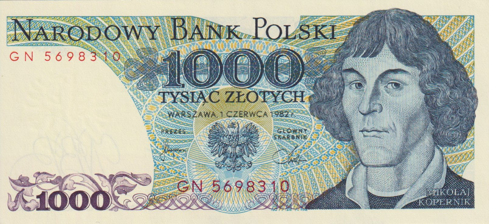 Lengyelország 1000 zlotych 1982.   P 146c