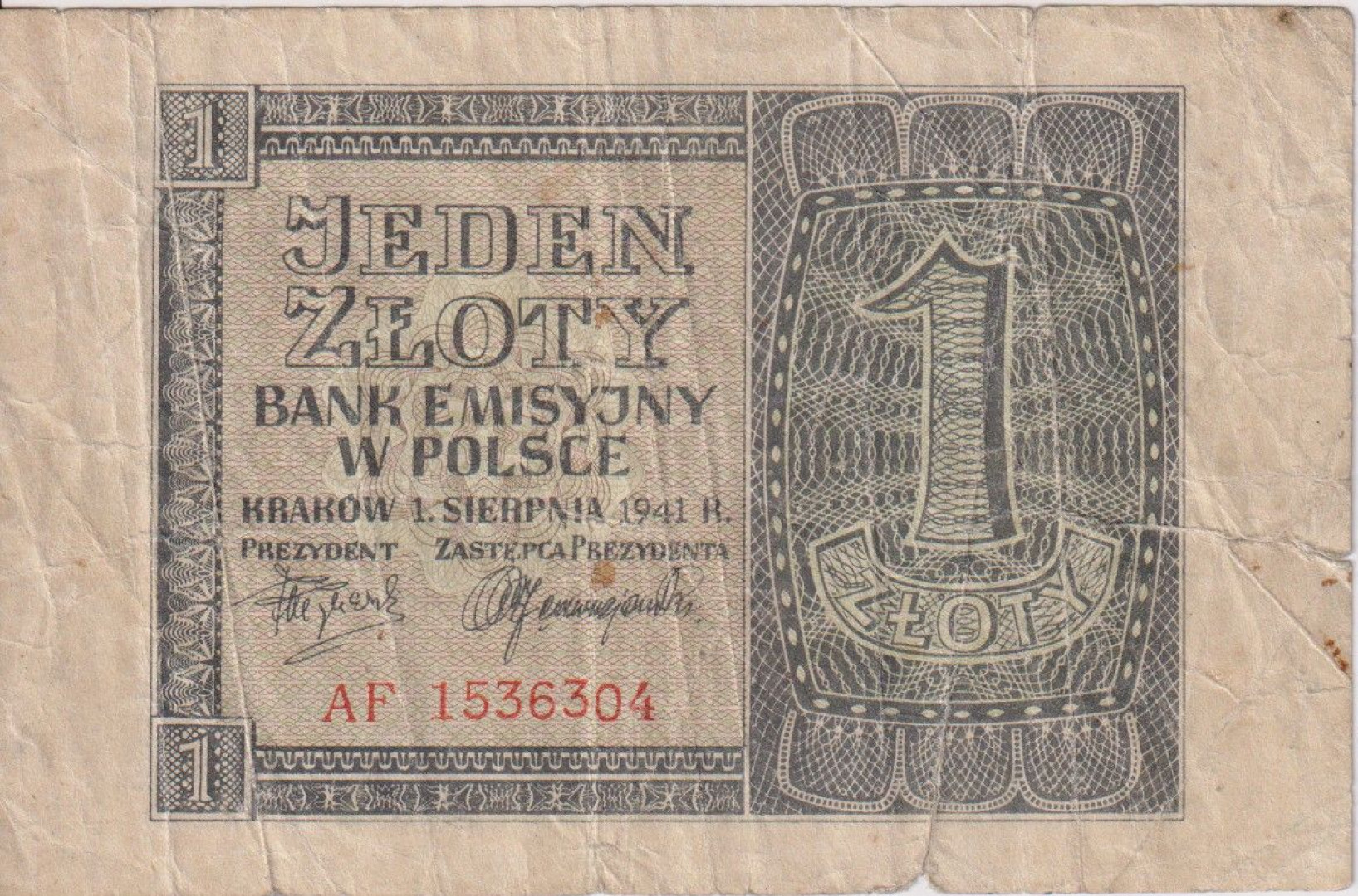 Lengyelország 1 zlotych 1941.   P 99