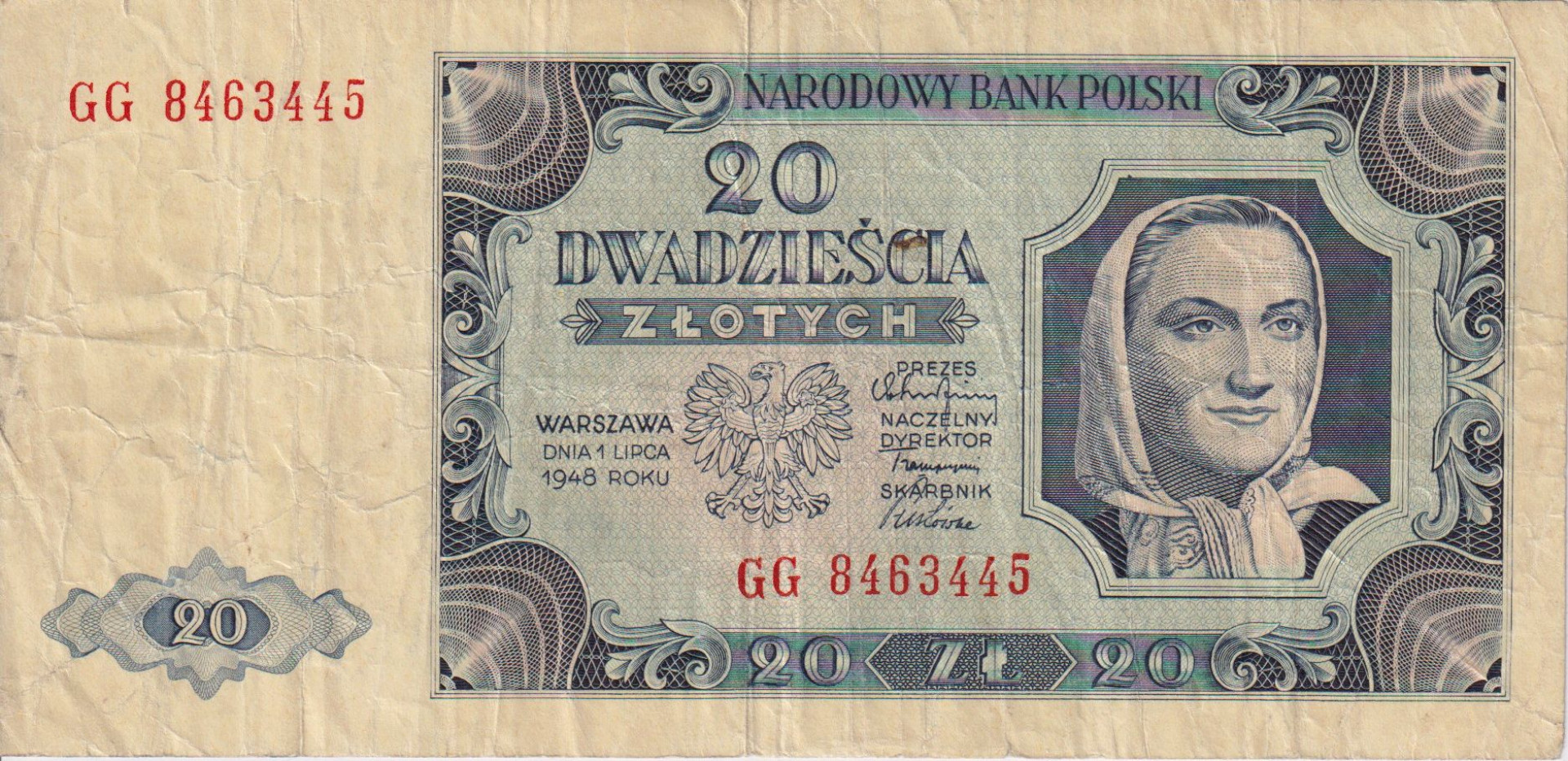 Lengyelország 20 zlotych 1948.   P 137