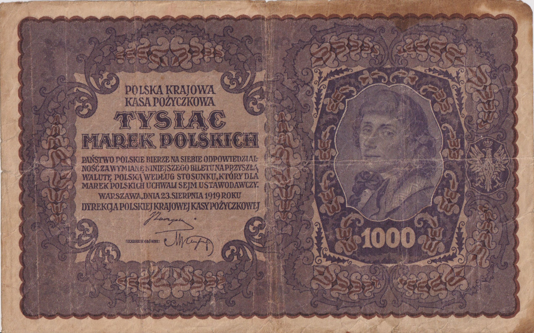 Lengyelország 1000 marek 1919.   P 29