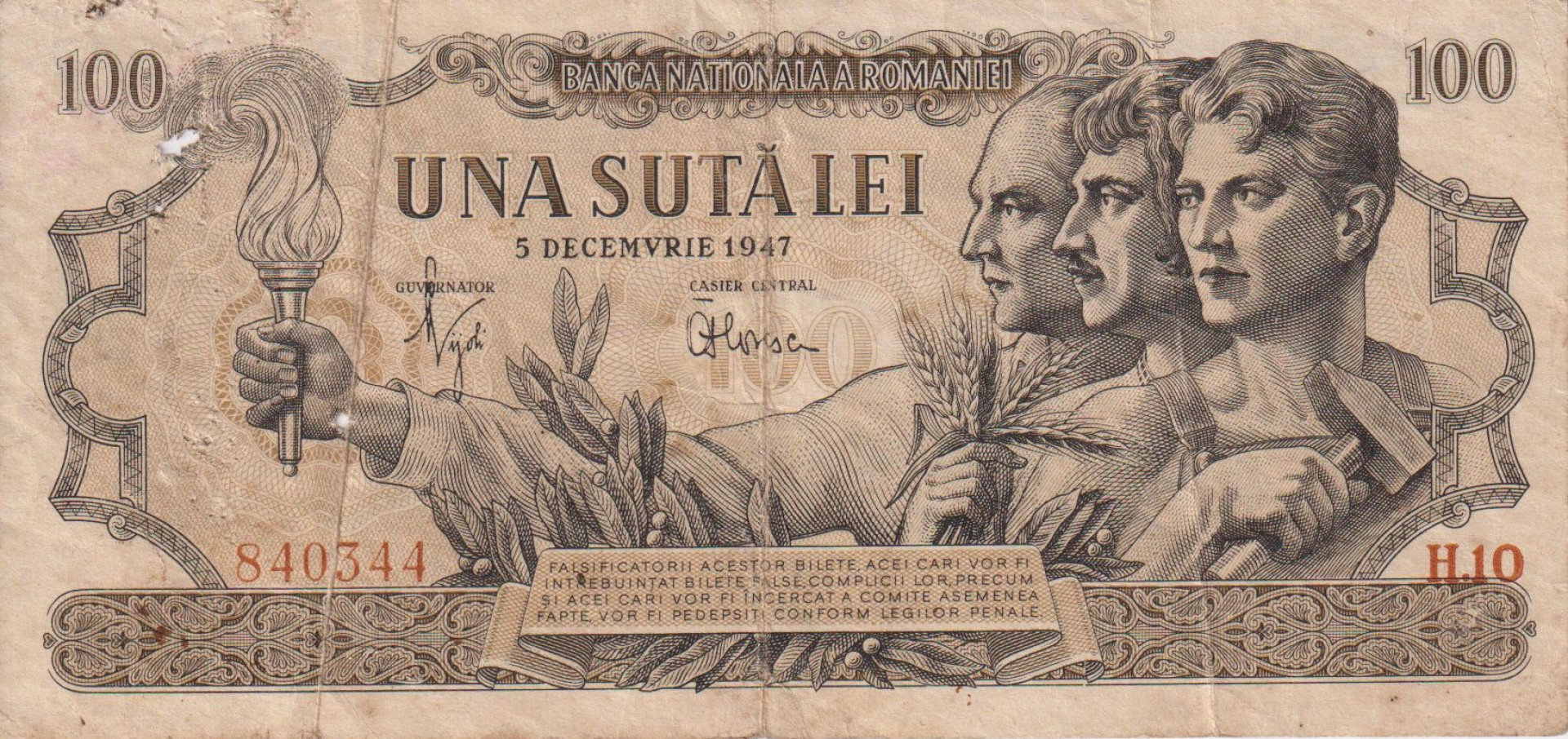 Románia 100 lei 1947.   P 67