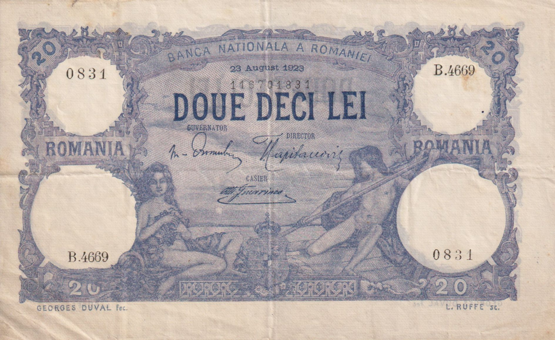 Románia 20 lei 1923.   P 20