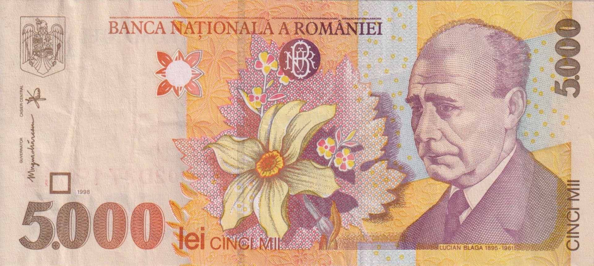 Románia 5000 lei 1998.   P 107