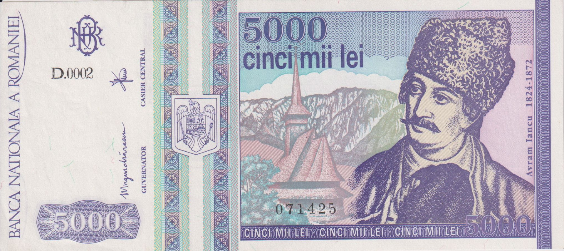 Románia 5000 lei 1993.   P 103a