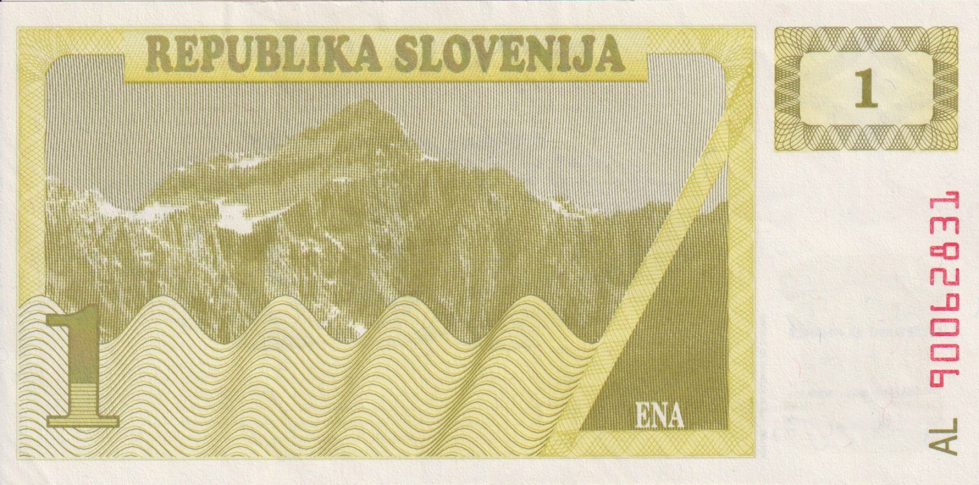 Szlovénia 1 tolar 1990.   P 1