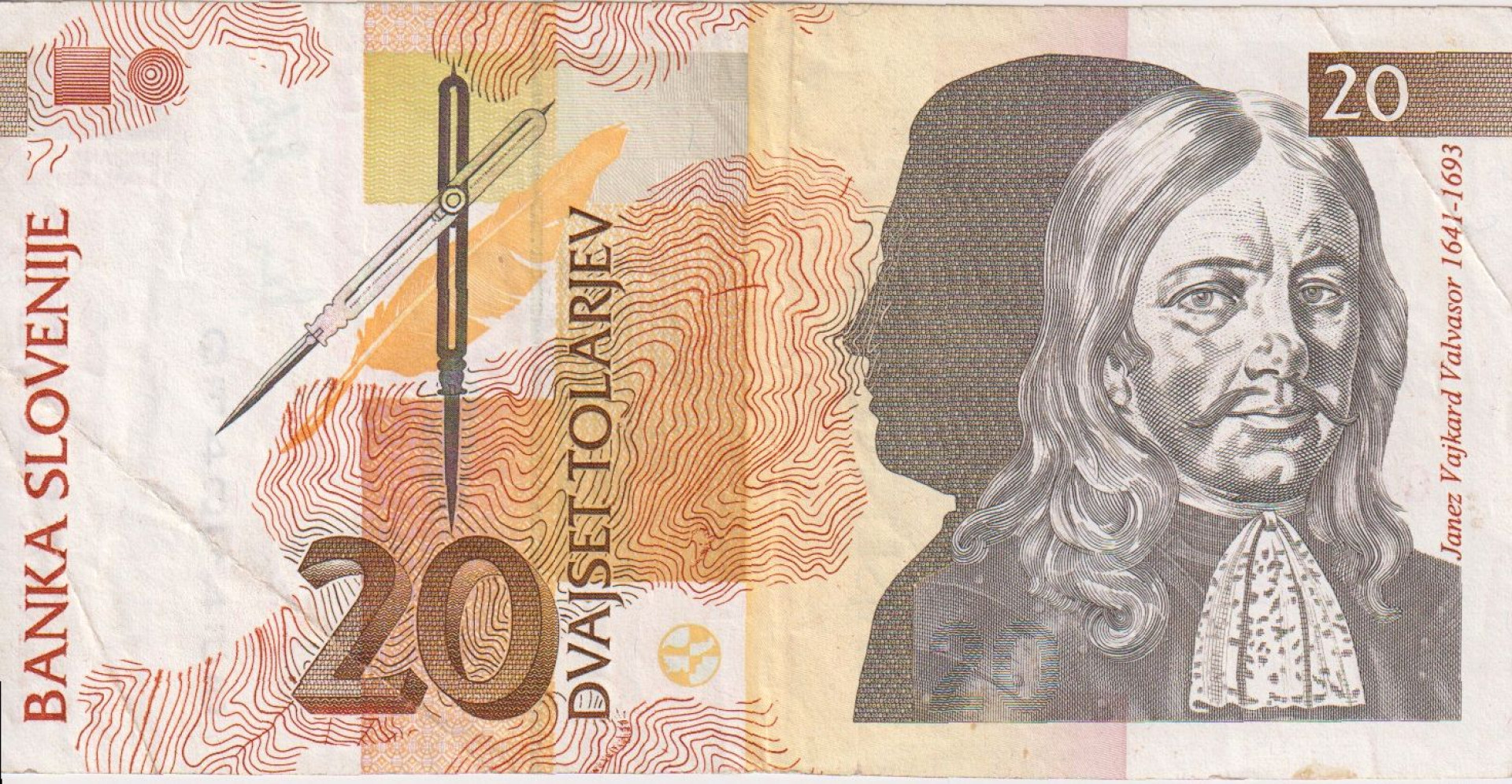 Szlovénia 20 tolarjev 1992.   P 12