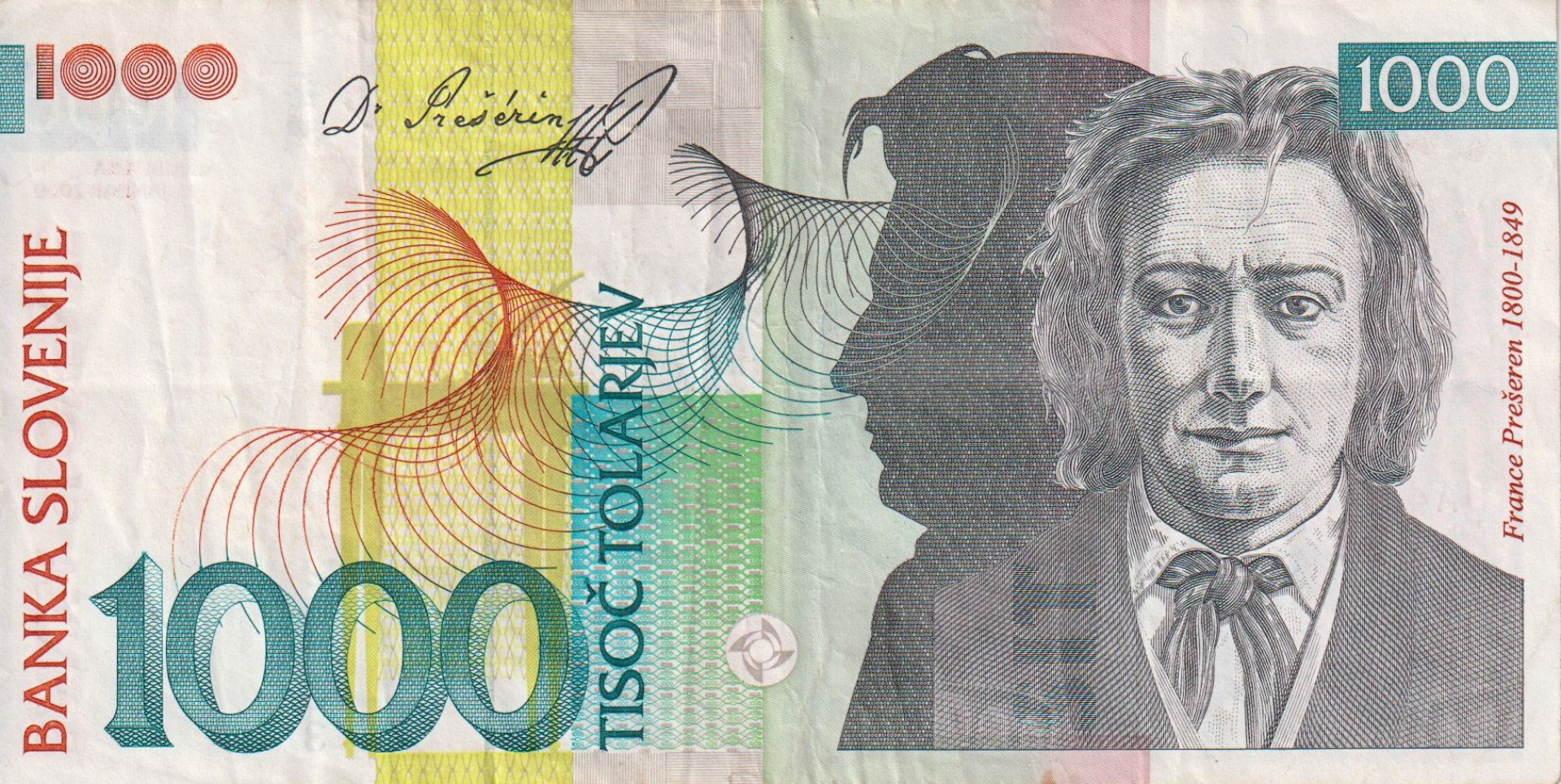 Szlovénia 1000 tolarjev 1992.   P 17