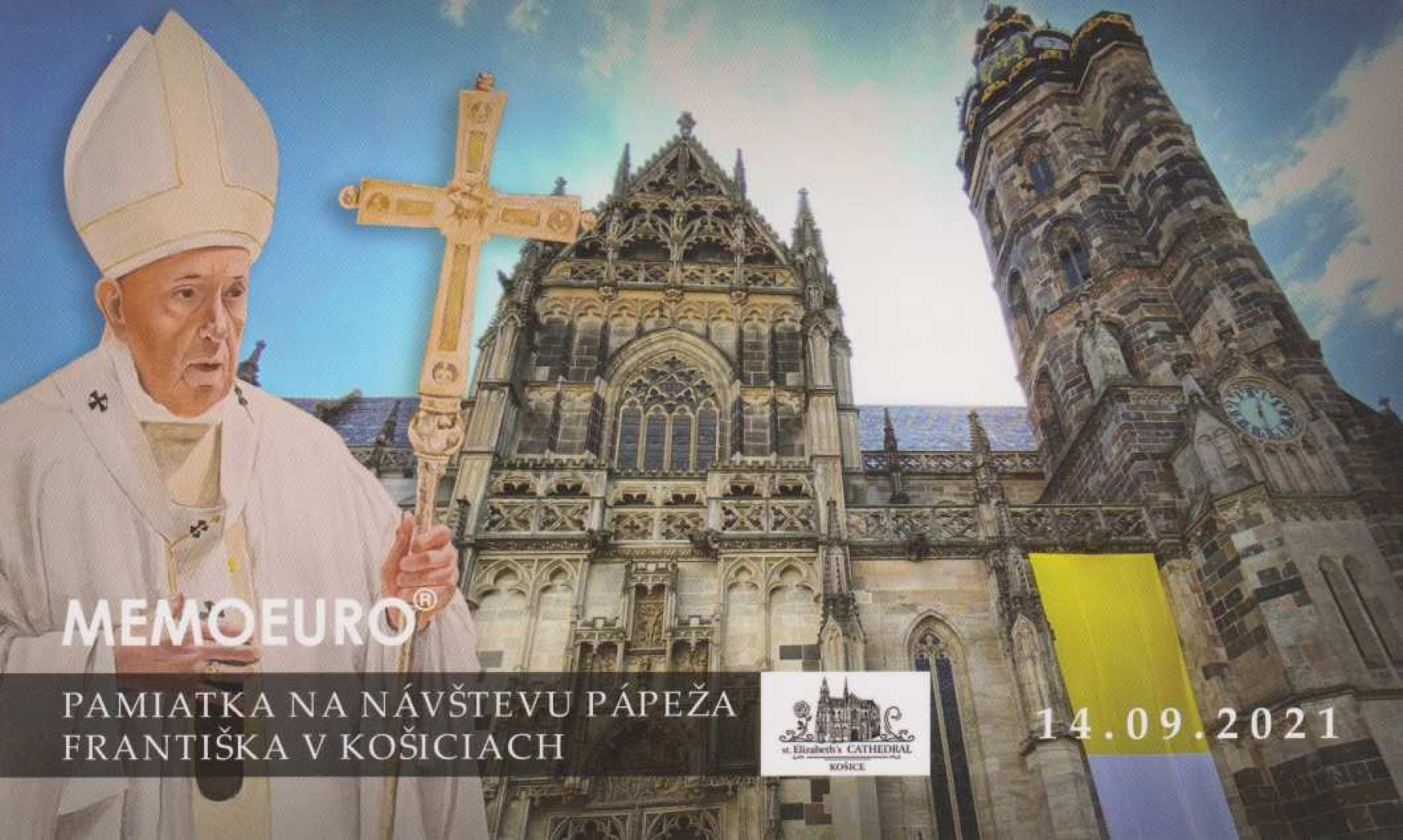 2021. "0"  Euro Ferenc pápa Kassán  Emlékbankjegy díszcsogalás