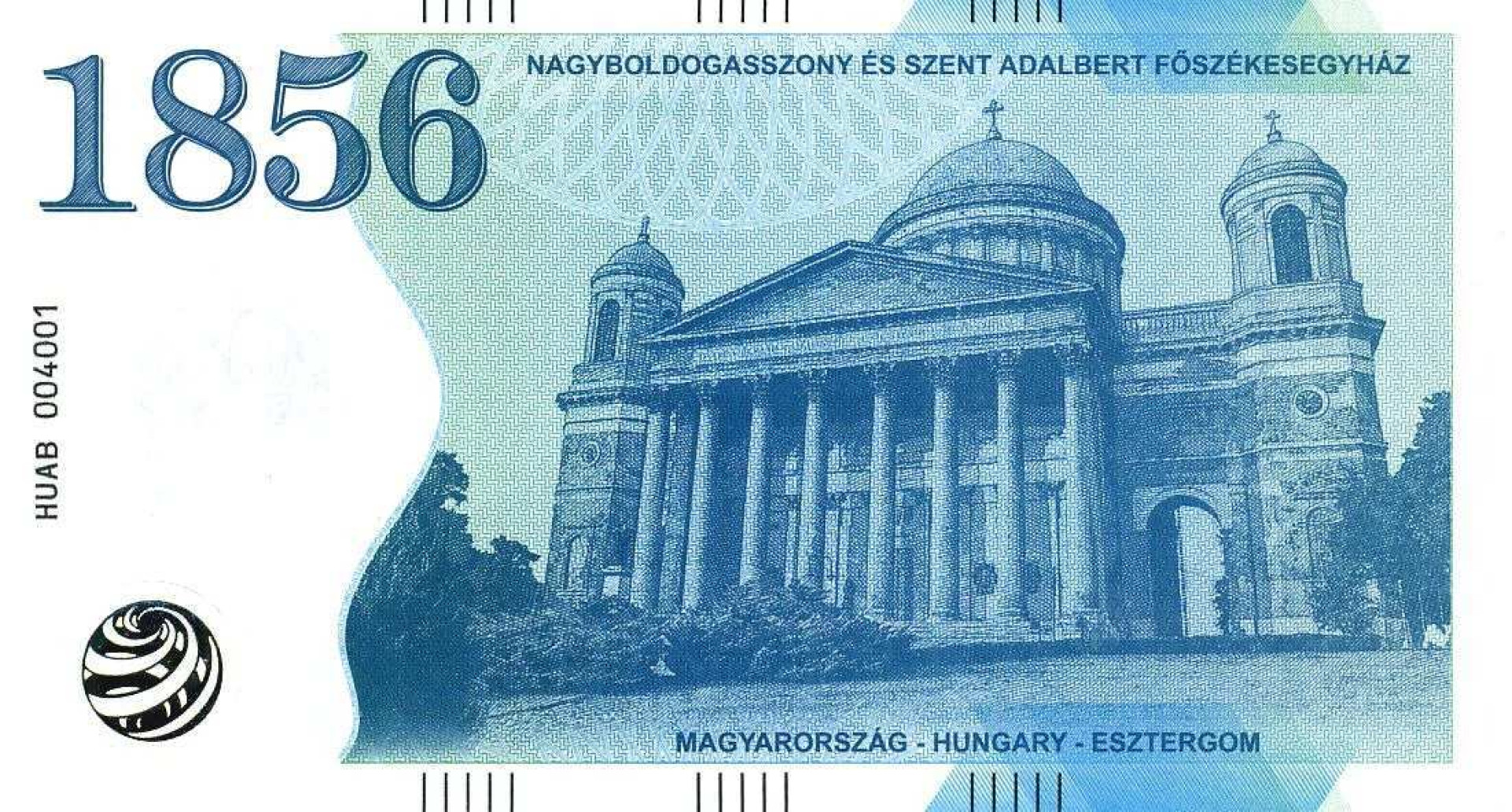 Esztergomi Bazilika 1856. Mária-Valéria híd Emlékbankjegy UV.