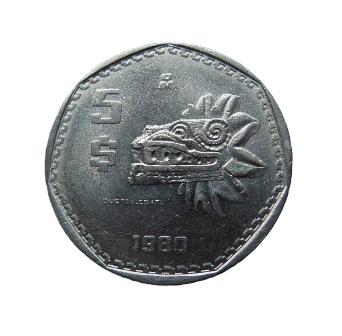 Mexikó 5 pesos 1980. Ni.