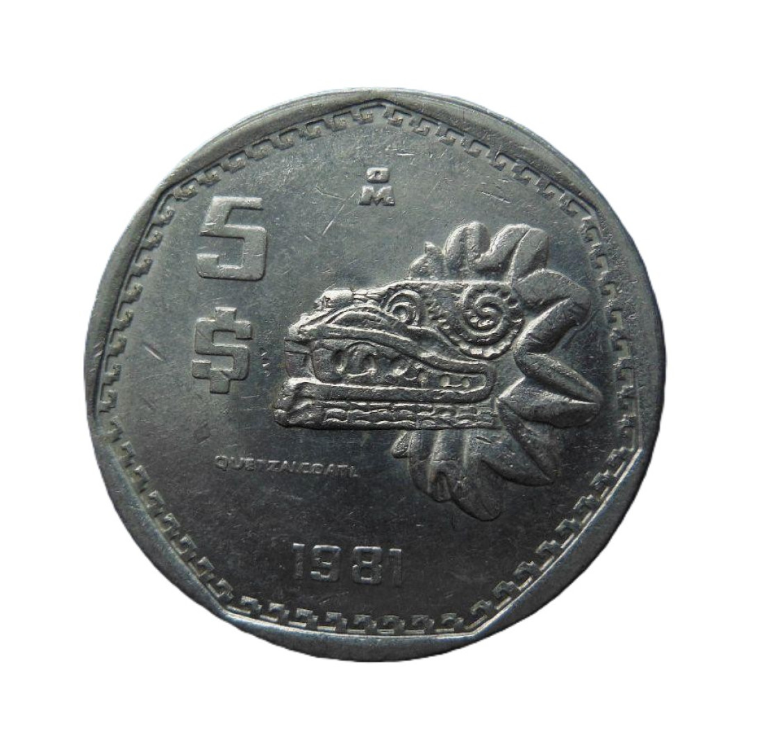 Mexikó 5 pesos 1981. Ni.