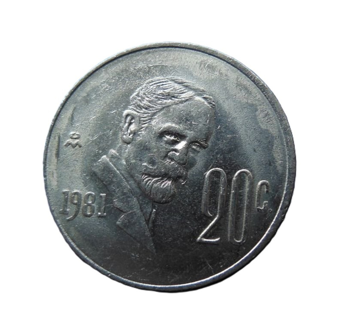 Mexikó 20 centavos 1981. Ni.