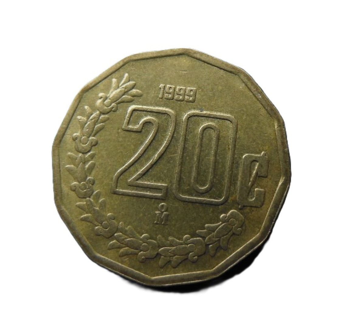 Mexikó 20 centavos 1999. Br.