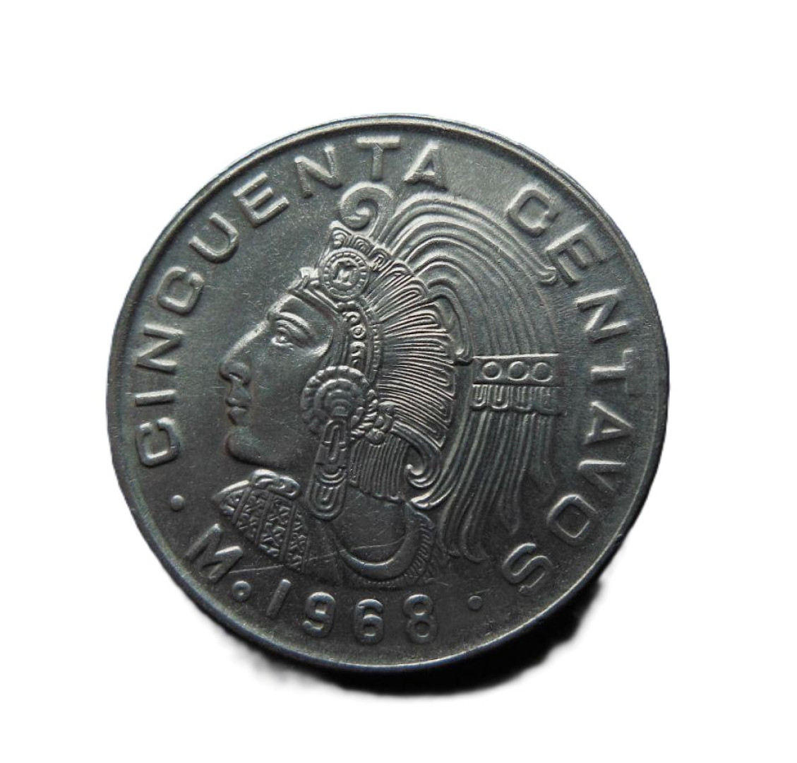 Mexikó 50 centavos 1968. Ni.