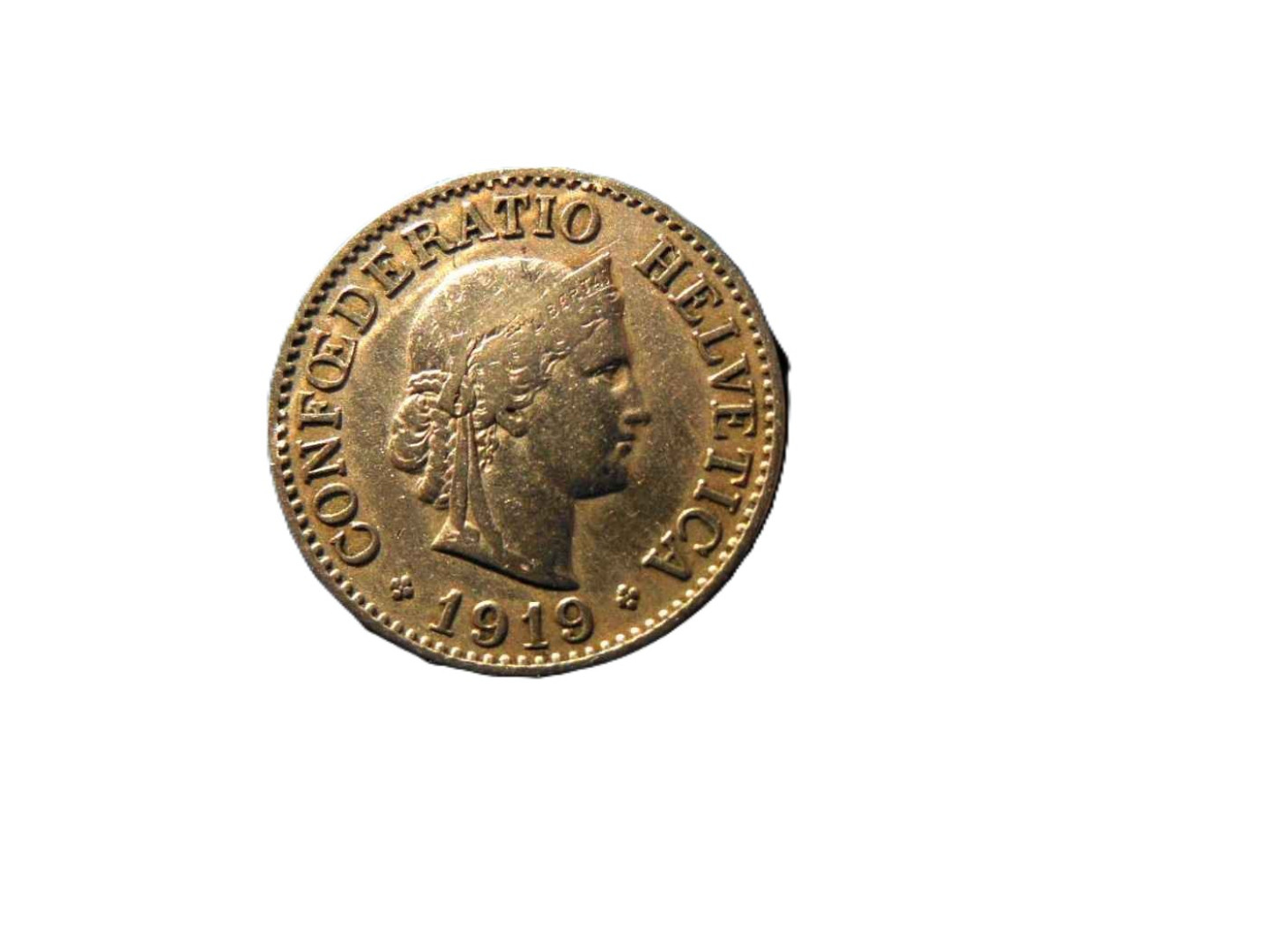 Svájc 10 rappen 1919.  Ni