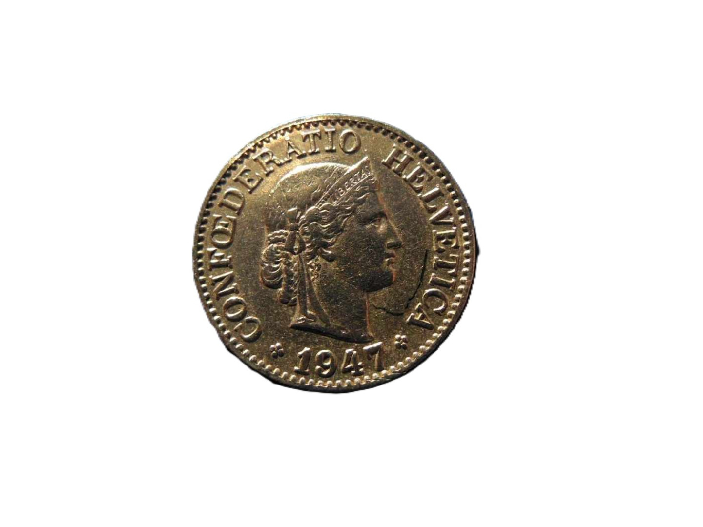 Svájc 10 rappen 1947.  Ni