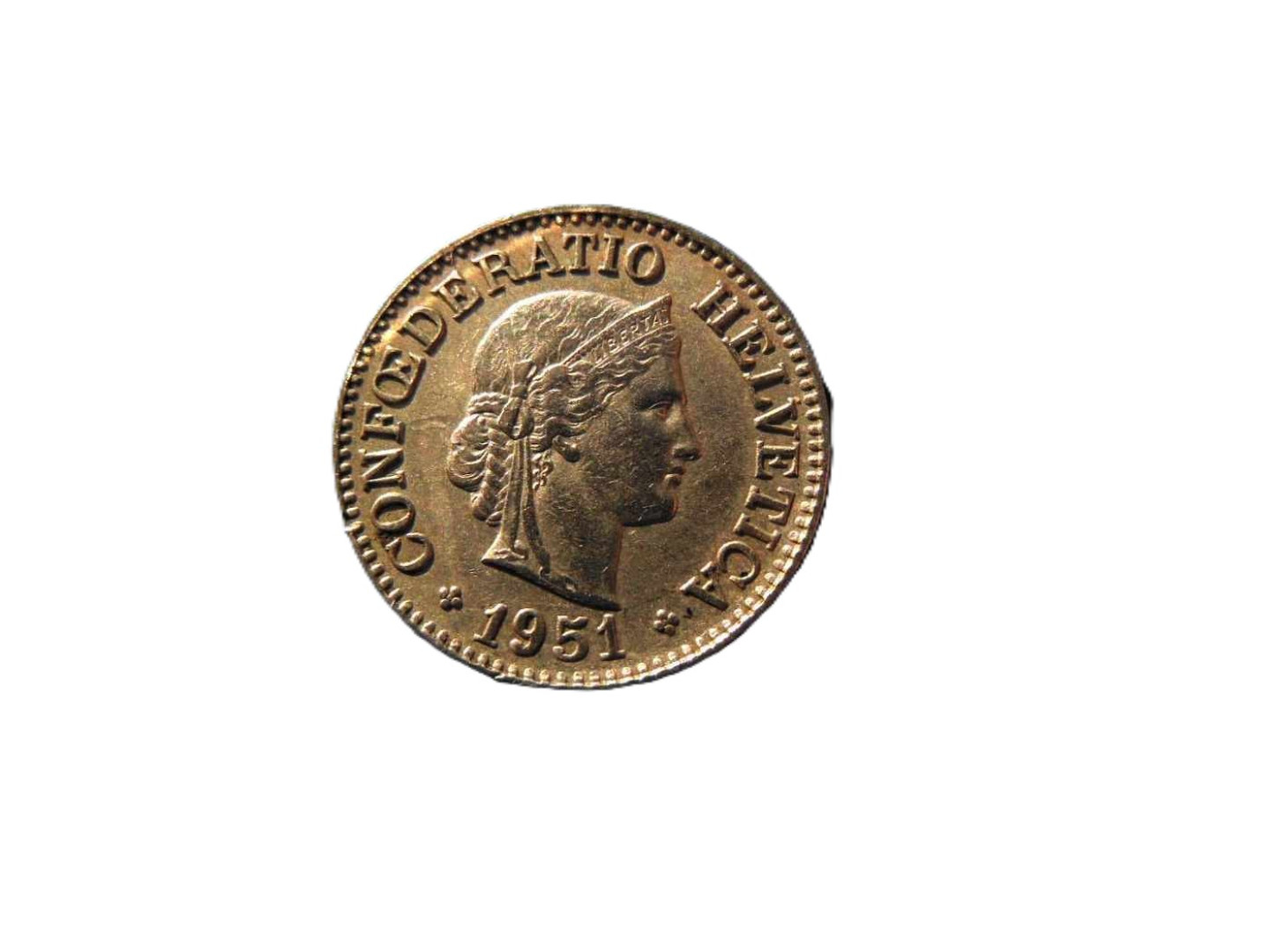 Svájc 10 rappen 1951.  Ni