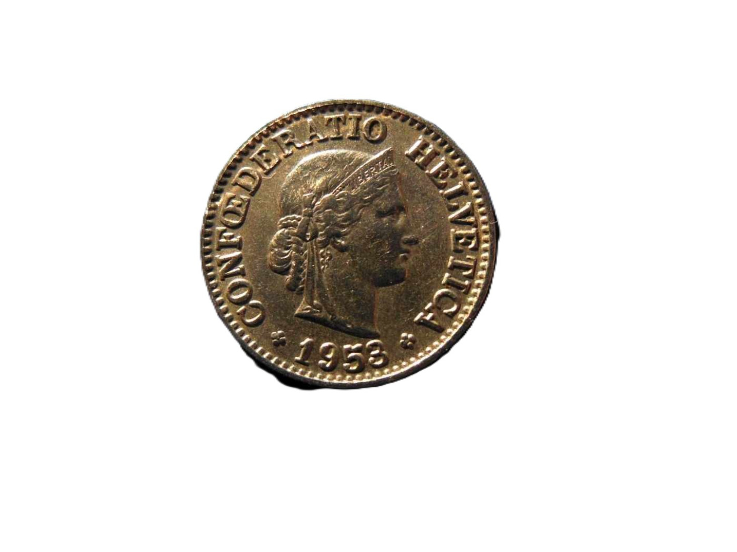 Svájc 10 rappen 1953.  Ni